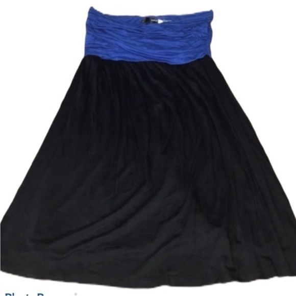 Aqua Dresses & Skirts - 🆕 Aqua Color Block Blue & Black Strapless Dress S